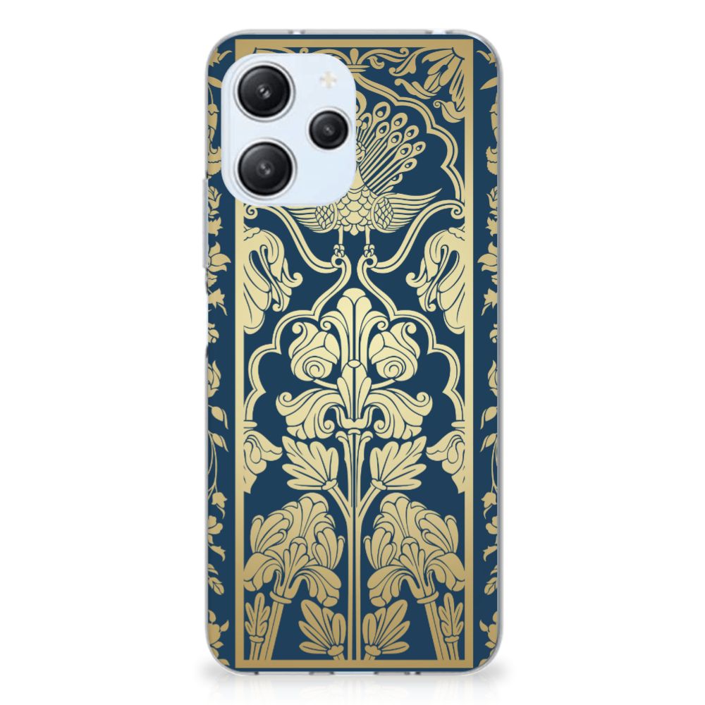 Xiaomi Redmi 12 4G TPU Case Beige Flowers design beige flowers achterzijde