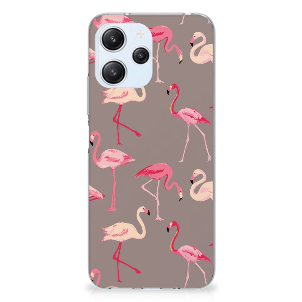 Xiaomi Redmi 12 4G TPU Hoesje Flamingo flamingo ontwerp achterkant