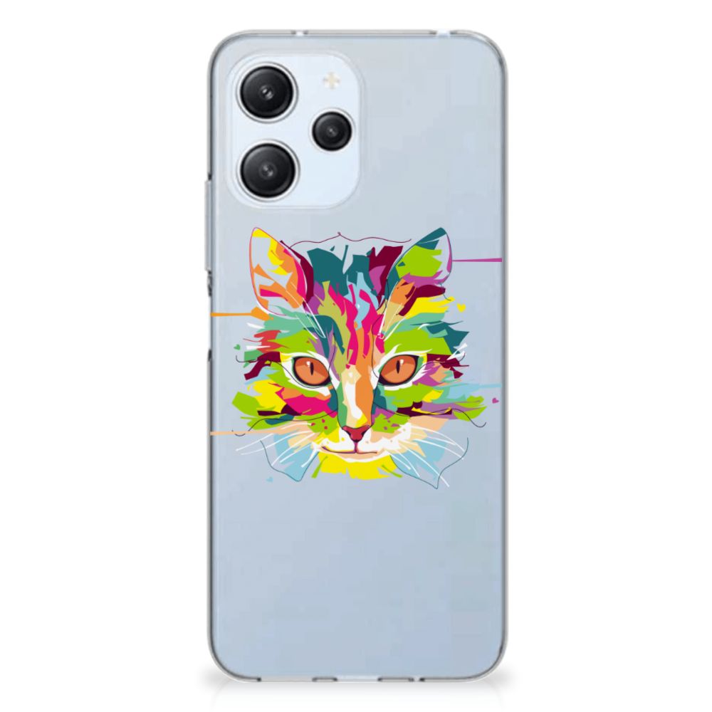 Xiaomi Redmi 12 4G Telefoonhoesje met Naam Cat Color telefoonhoesje design Cat Color voorkant