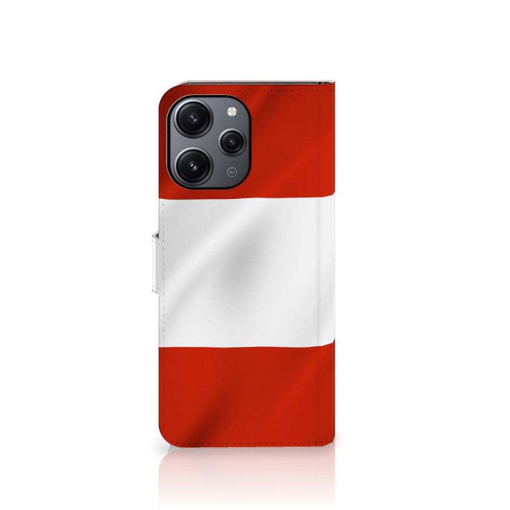 Xiaomi Redmi 12 Bookstyle Case Oostenrijk boekstijl design aanzicht
