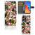Xiaomi Redmi 12 Hoesje Flowers boekvorm tropisch design aanzicht
