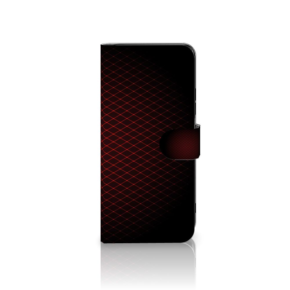 Xiaomi Redmi 12 Telefoon Hoesje Geruit Rood met strak ontwerp en ruimte voor 3 pasjes