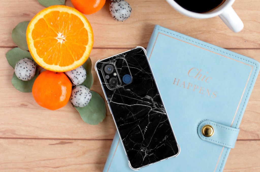 Xiaomi Redmi 12C Anti-Shock Hoesje Marmer Zwart - Origineel Cadeau Vader B2C Telecom