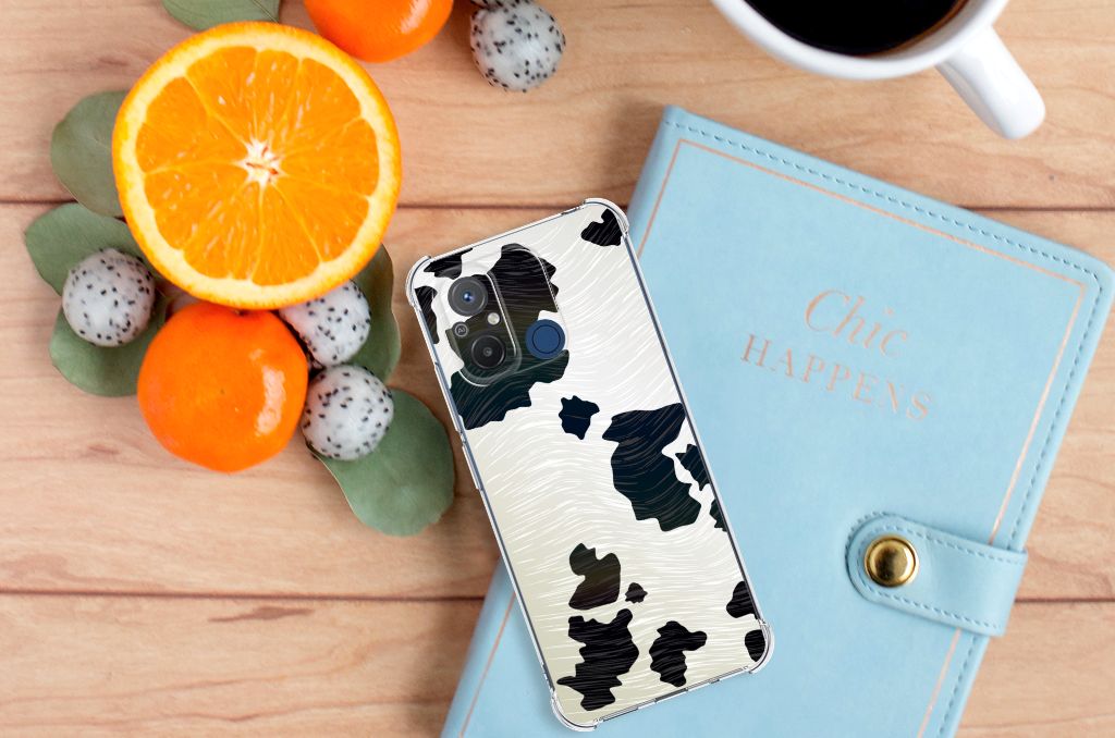Xiaomi Redmi 12C Case Anti-shock Koeienvlekken telefoonhoesje bovenaanzicht