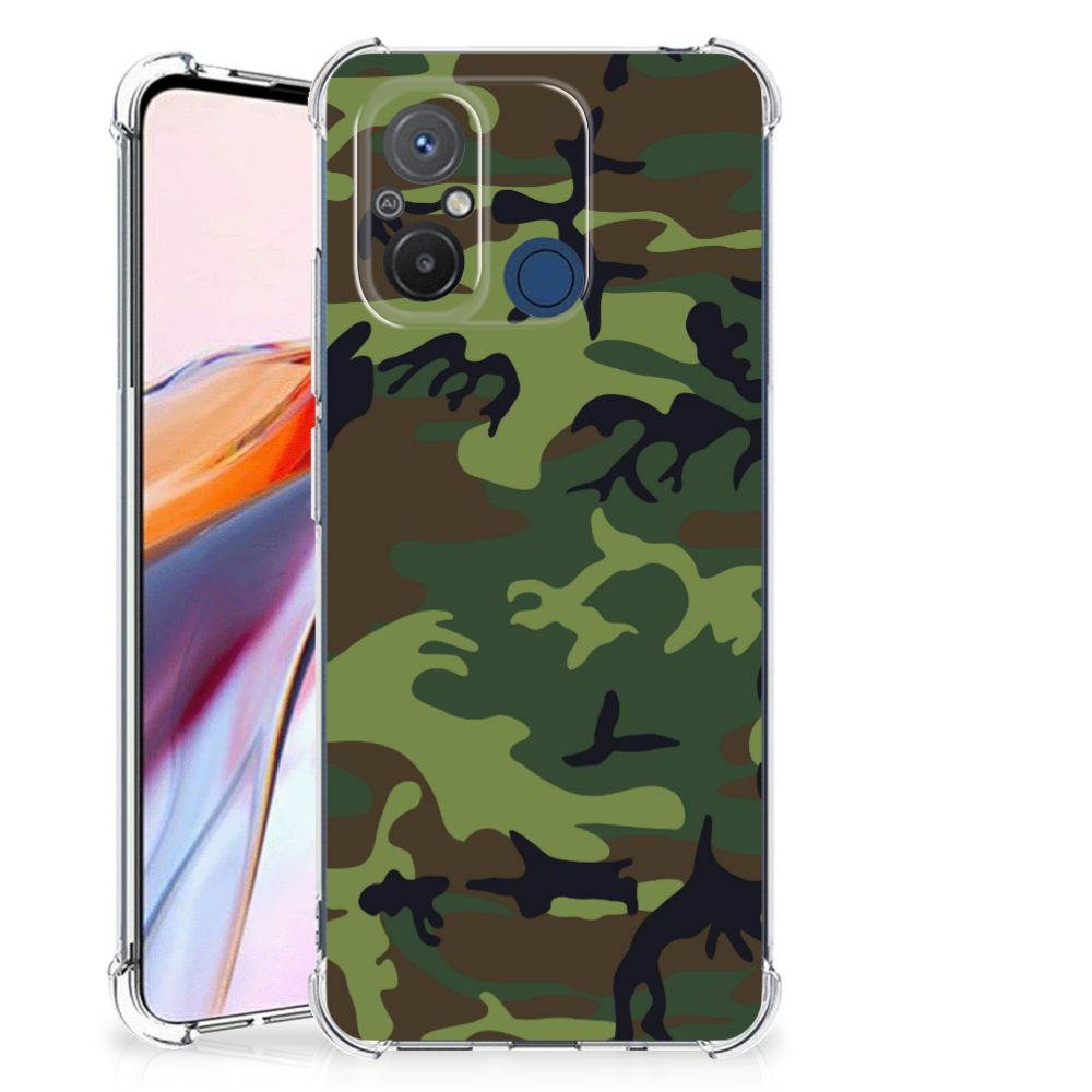 Xiaomi Redmi 12C Doorzichtige Silicone Hoesje Army Dark B2C Telecom