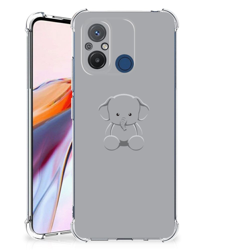 Xiaomi Redmi 12C Stevig Bumper Hoesje Grijs Baby Olifant B2C Telecom