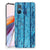 Xiaomi Redmi 12C Stevig Telefoonhoesje Wood Blue achterkant
