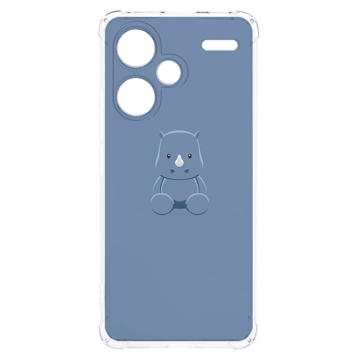 Xiaomi Redmi 13 Pro Plus Hoesje Baby Rhino TPU Antishock schattig dierenontwerp rugzijde