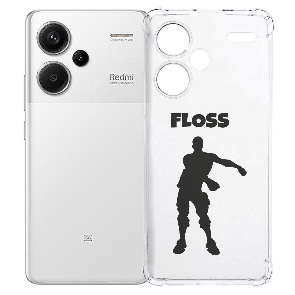 Xiaomi Redmi 13 Pro Plus Hoesje Floss TPU Antishock achterkant ontwerp