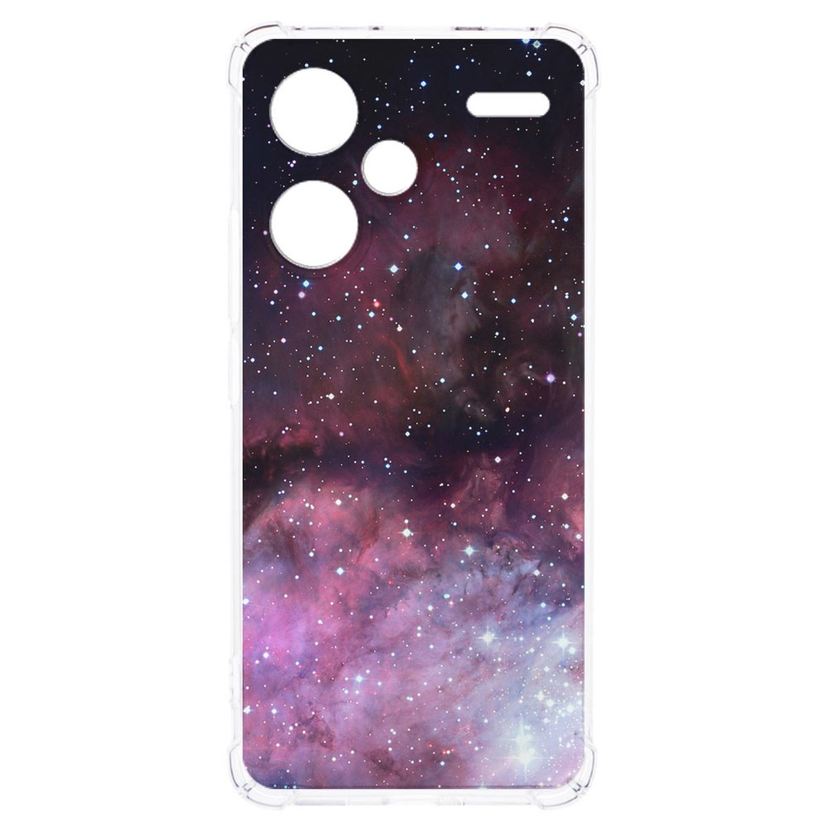 Xiaomi Redmi 13 Pro Plus Hoesje Galaxy TPU Antishock sterrenhemel design achterkant
