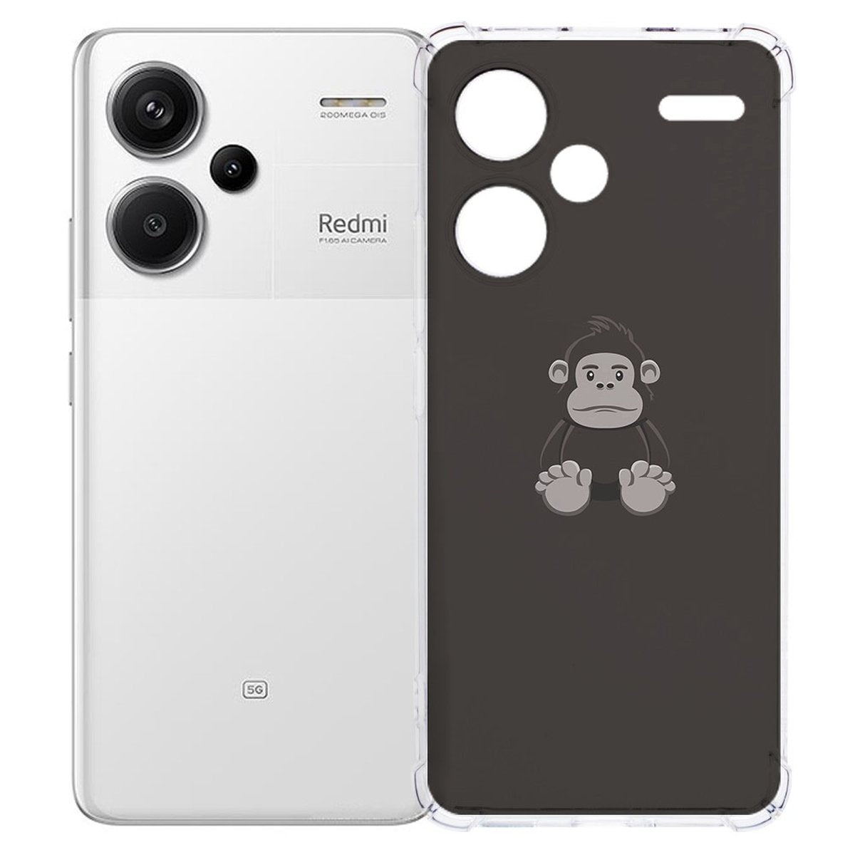 Xiaomi Redmi 13 Pro Plus Hoesje Gorilla TPU Antishock transparant design achterzijde
