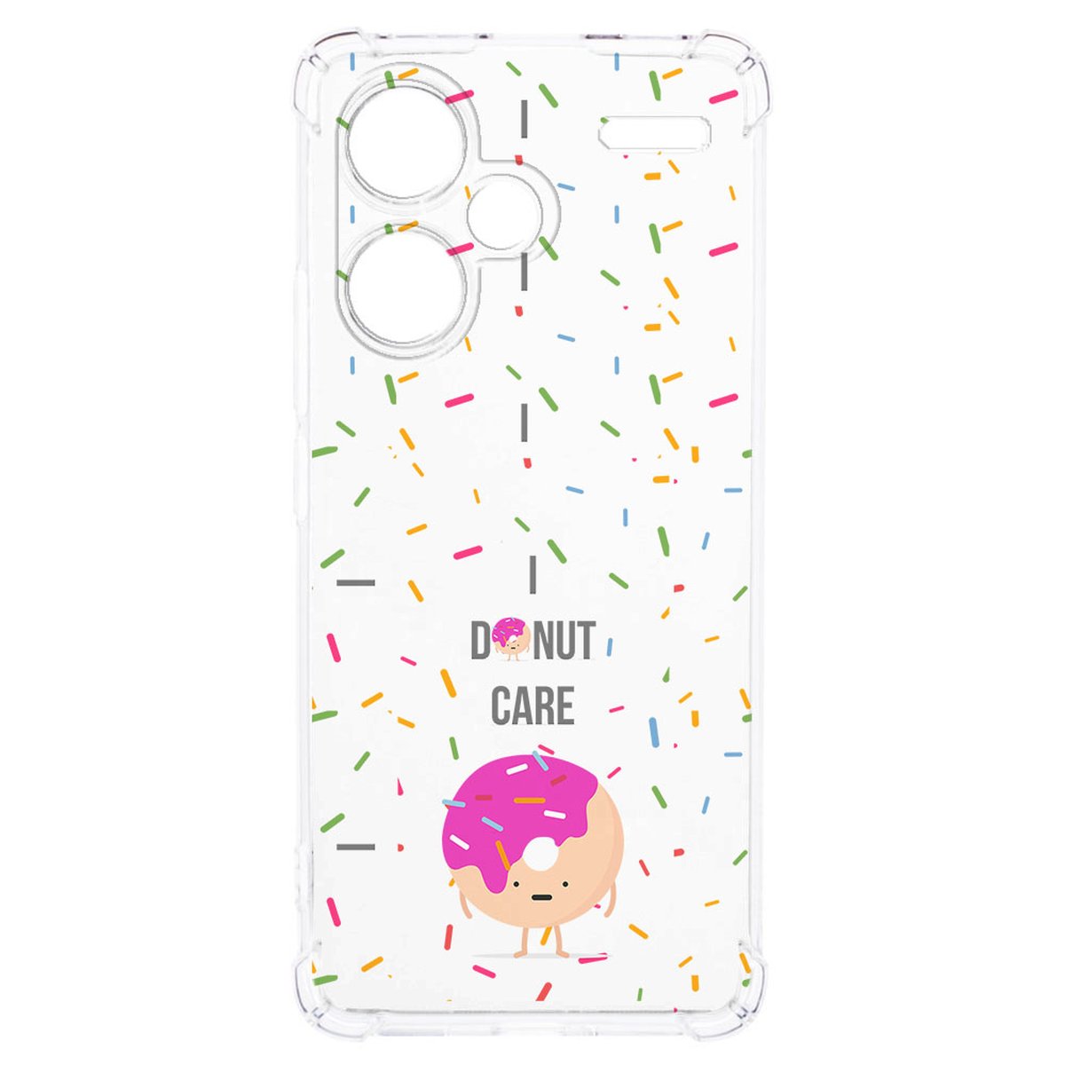 Xiaomi Redmi 13 Pro Plus Hoesje Hoesje Donut Roze TPU Antishock achterzijde
