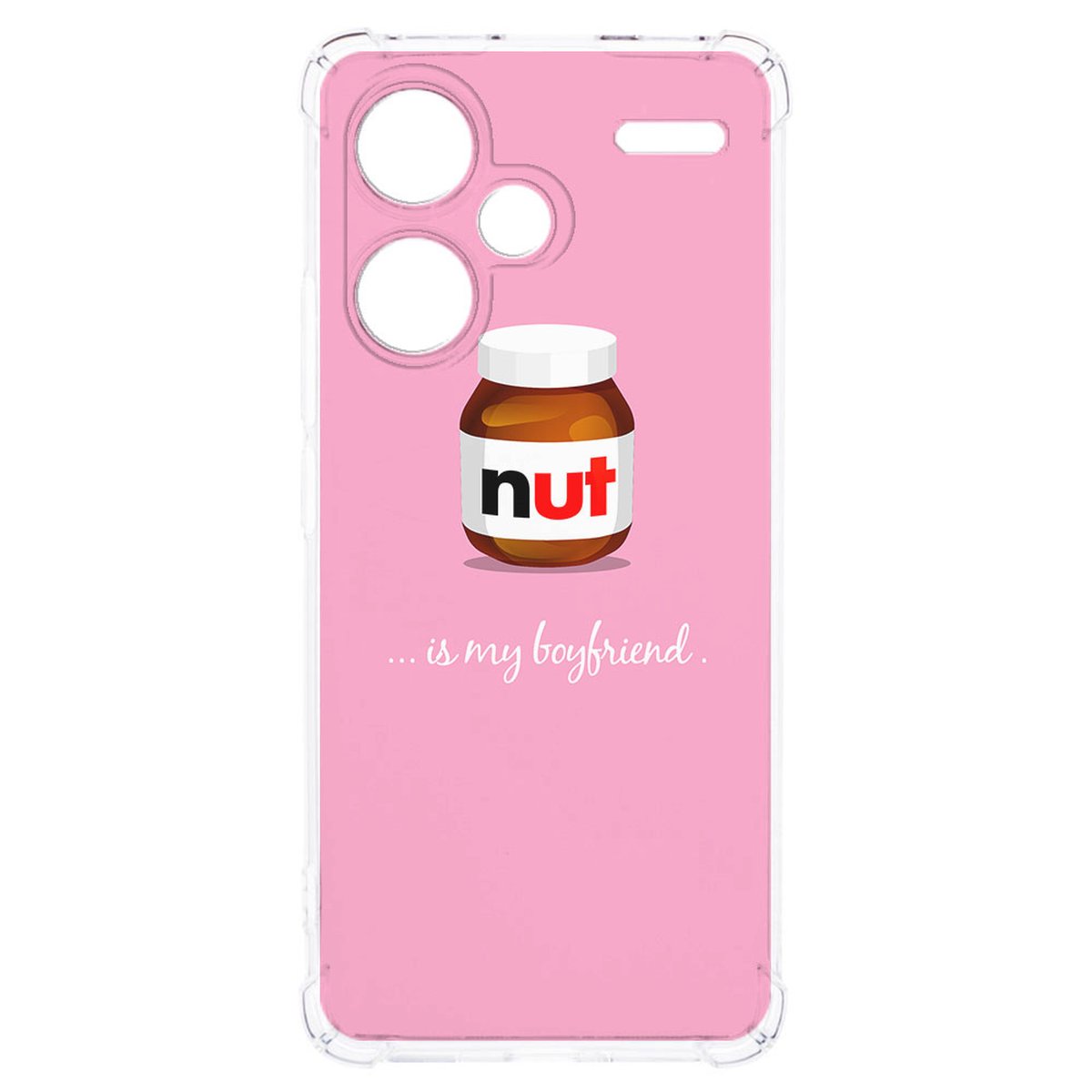 Xiaomi Redmi 13 Pro Plus Hoesje Hoesje Nut Boyfriend roze design aanzicht