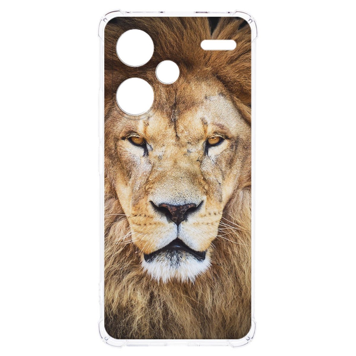 Xiaomi Redmi 13 Pro Plus Hoesje - Leeuw TPU Antishock leeuw voorkant