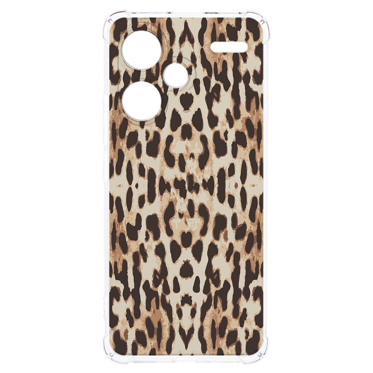 Xiaomi Redmi 13 Pro Plus Hoesje Leopard TPU Antishock achterkant