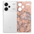 Xiaomi Redmi 13 Pro Plus Hoesje Marmer Oranje TPU Antishock achterkant