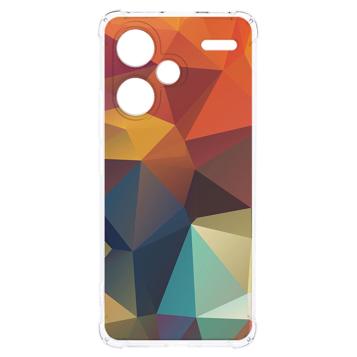 Xiaomi Redmi 13 Pro Plus Hoesje Polygon Color TPU Antishock achterkant