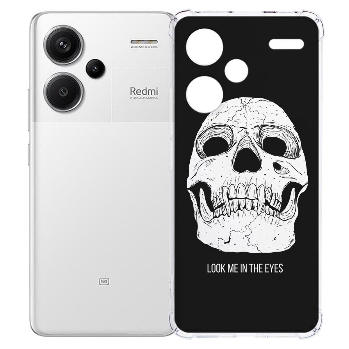 Xiaomi Redmi 13 Pro Plus Hoesje Skull Eyes TPU Antishock achterkant ontwerp