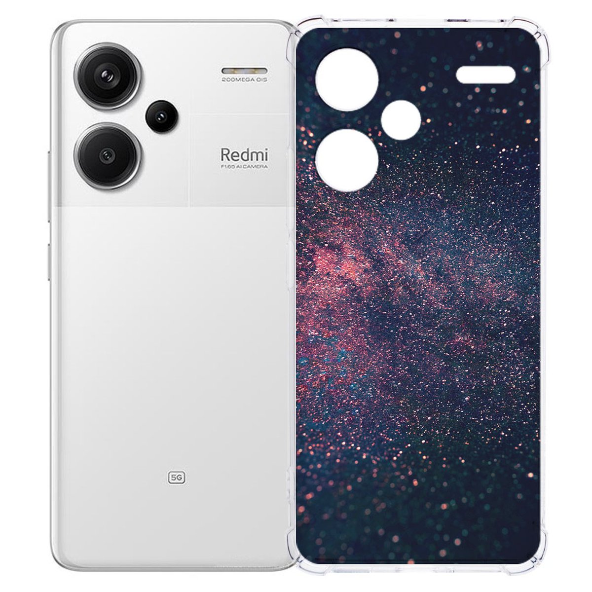 Xiaomi Redmi 13 Pro Plus Hoesje - Stars TPU Antishock achterkant hoesje sterren design
