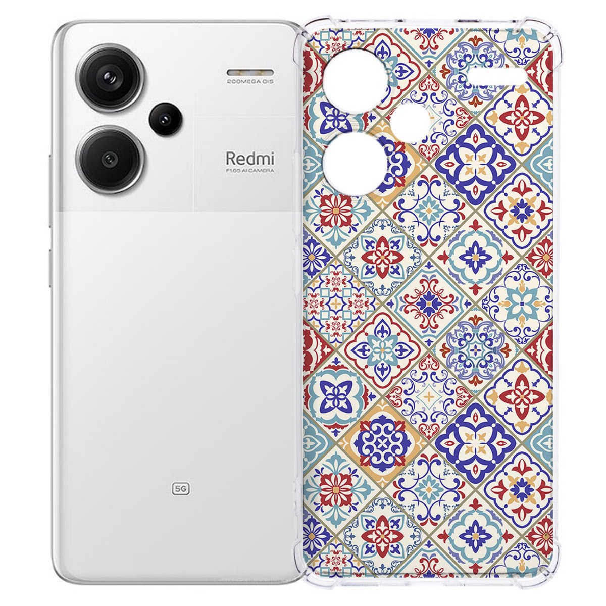 Xiaomi Redmi 13 Pro Plus hoesje Tiles Color TPU Antishock achterkant