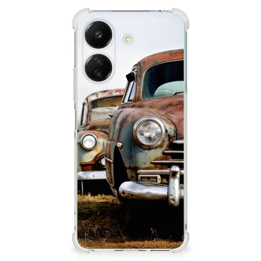 Xiaomi Redmi 13C 4G Anti-shock Hoesje met foto Vintage Auto vintage auto detail
