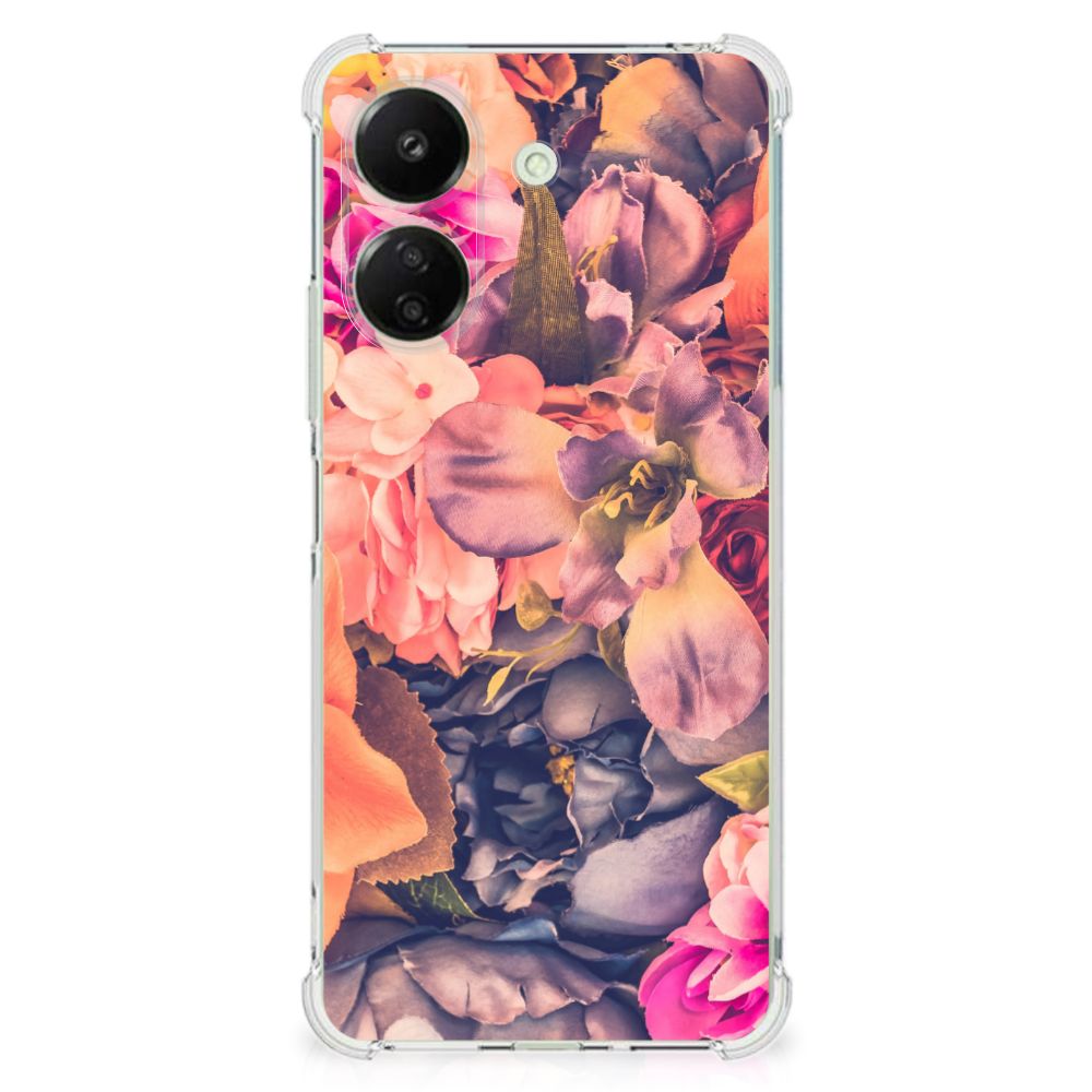 Xiaomi Redmi 13C 4G Case Bosje Bloemen achterkant bloemen design