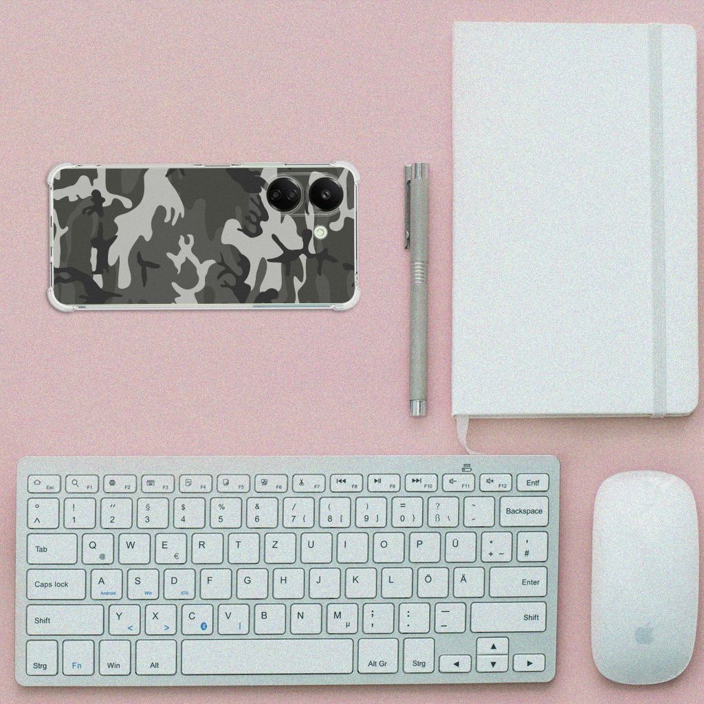 Xiaomi Redmi 13C 4G Doorzichtige Silicone Hoesje Army Light