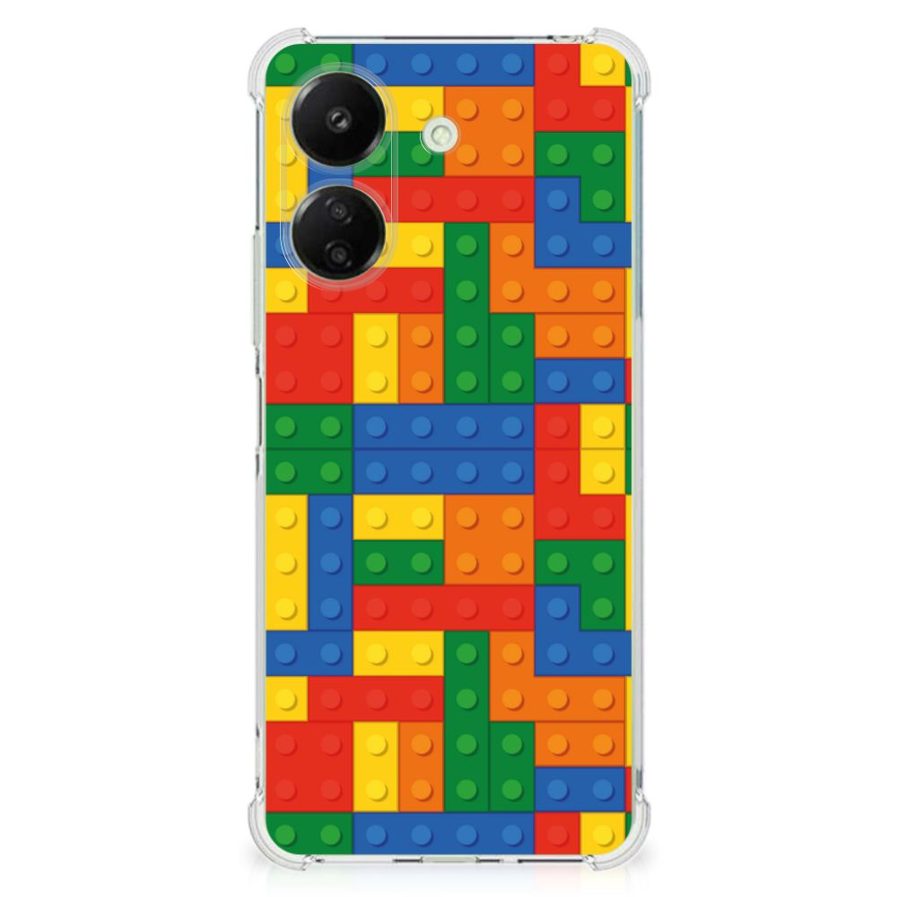 Xiaomi Redmi 13C 4G Doorzichtige Silicone Hoesje Blokken