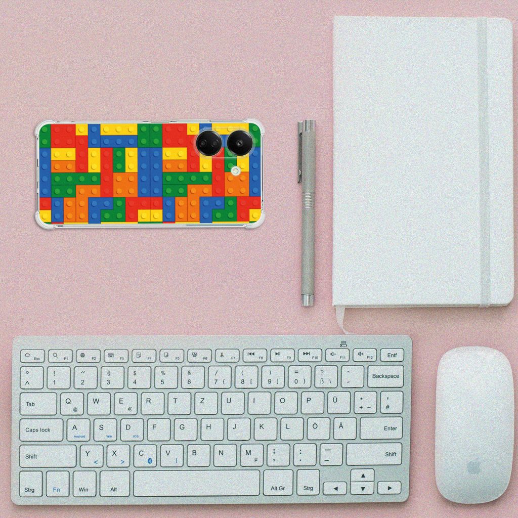 Xiaomi Redmi 13C 4G Doorzichtige Silicone Hoesje Blokken