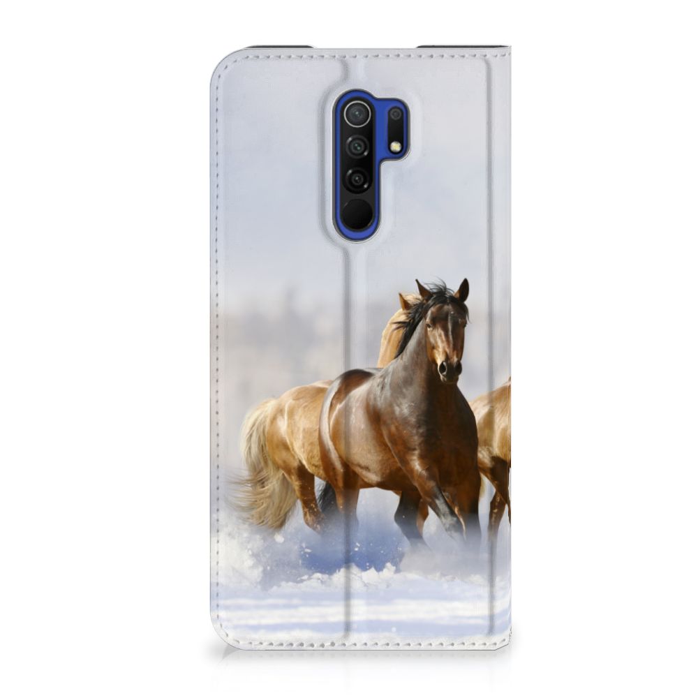 Xiaomi Redmi 9 Hoesje maken Paarden ontwerp paarden aanzicht