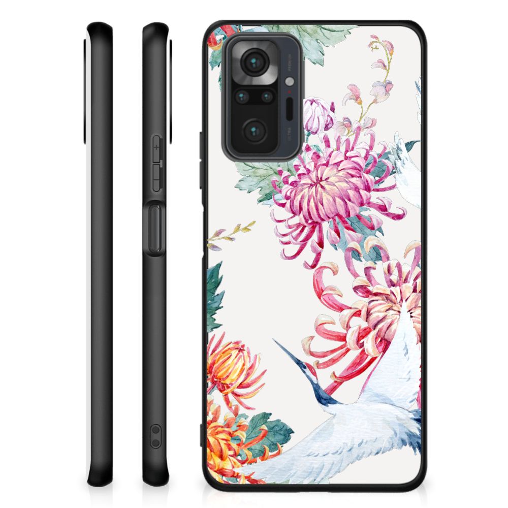 Xiaomi Redmi Note 10 Pro Dierenprint Telefoonhoesje Bird Flowers B2C Telecom