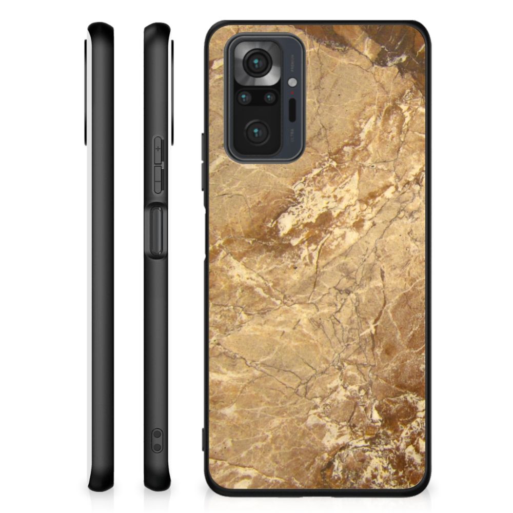 Xiaomi Redmi Note 10 Pro Marmeren Print Telefoonhoesje Marmer Creme B2C Telecom