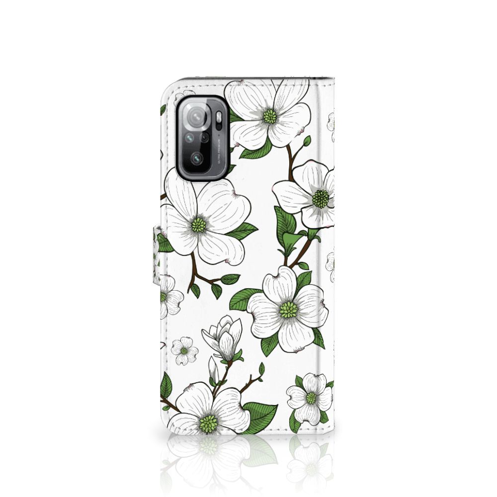 Xiaomi Redmi Note 10/10T 5G | Poco M3 Pro Hoesje Dogwood Flowers aanzicht