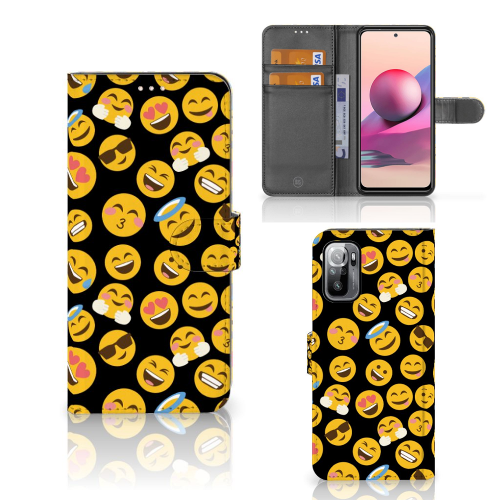 Xiaomi Redmi Note 10/10T 5G | Poco M3 Pro Telefoon Hoesje Emoji design emoji aanzicht