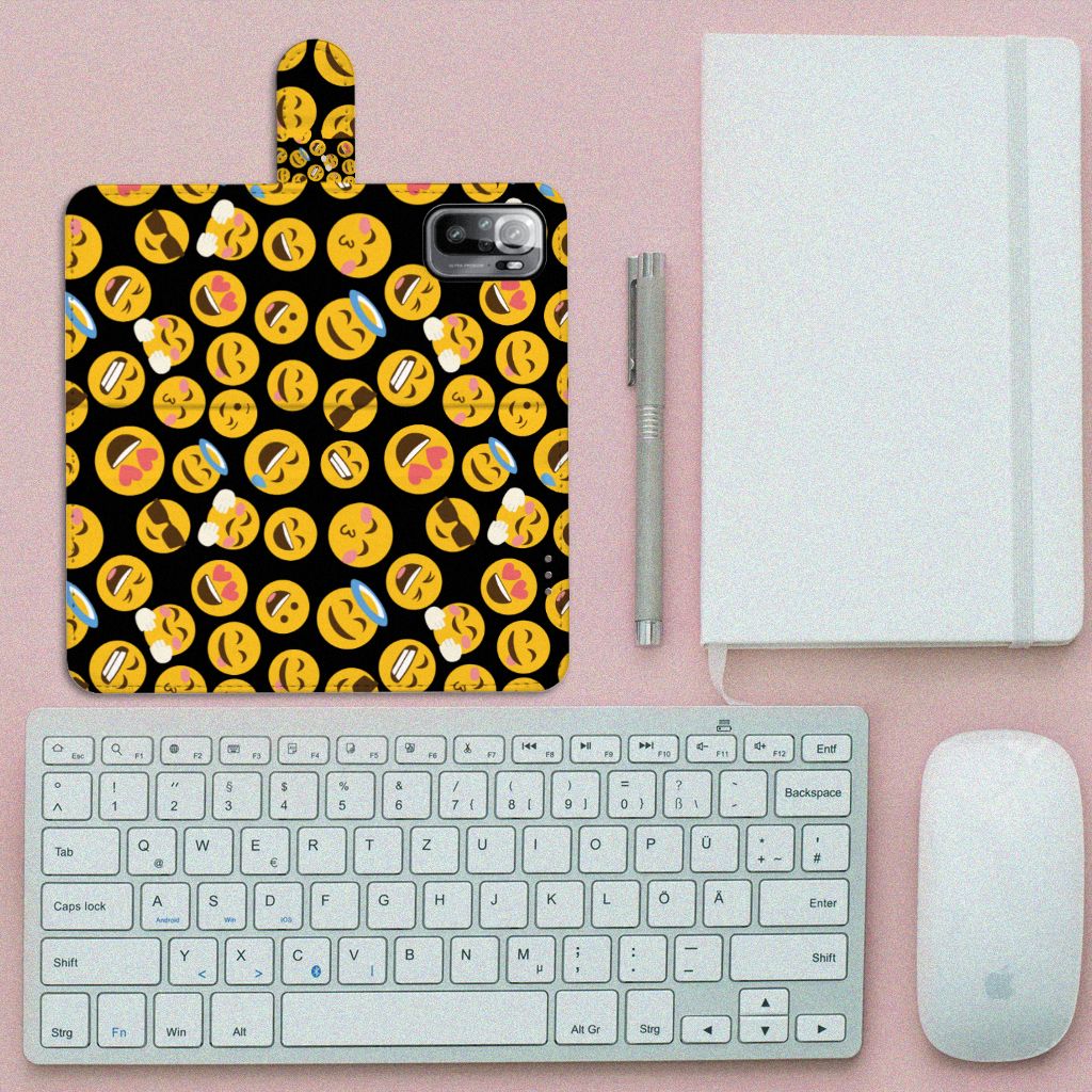 Xiaomi Redmi Note 10/10T 5G | Poco M3 Pro Telefoon Hoesje Emoji design emoji aanzicht