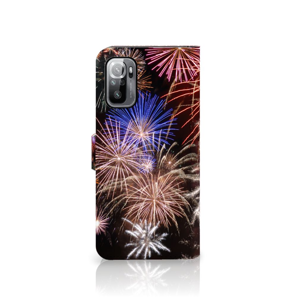 Xiaomi Redmi Note 10/10T 5G | Poco M3 Pro Wallet Case met Pasjes Vuurwerk