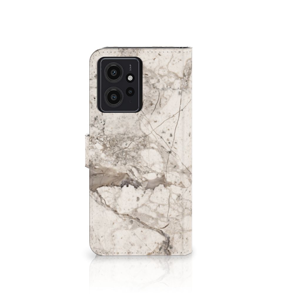 Xiaomi Redmi Note 12 4G Bookcase Marmer Beige met chique uitstraling en unieke marmerprint voor bescherming en gebruiksgemak.