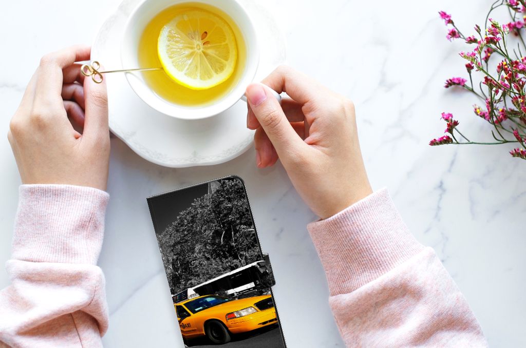 Xiaomi Redmi Note 12 4G Flip Cover New York Taxi boekhoesje aanzicht