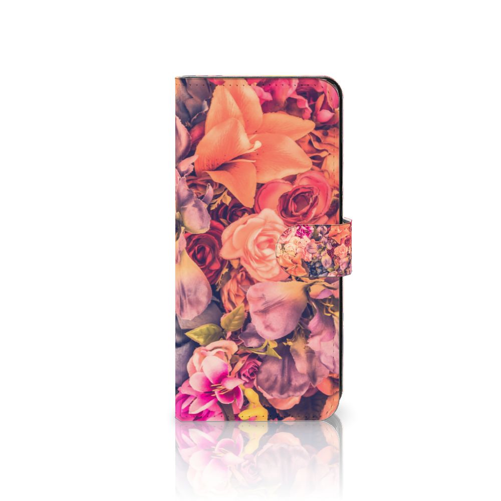 Xiaomi Redmi Note 12 4G Hoesje Bosje Bloemen met kleurrijke bloemenprint en ruimte voor 3 pasjes 🌸