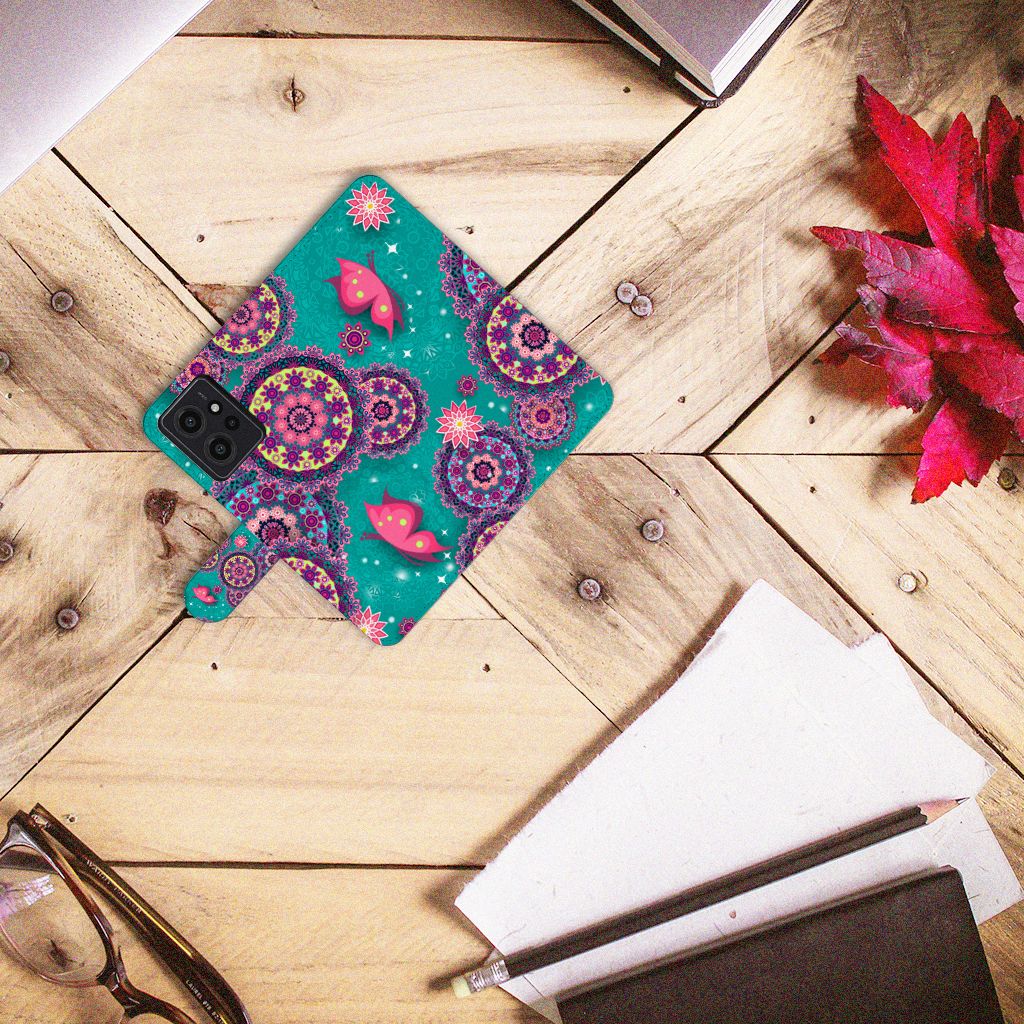 Xiaomi Redmi Note 12 4G Hoesje Cirkels en Vlinders designnaam bovenaanzicht