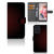 Xiaomi Redmi Note 12 4G Telefoon Hoesje Geruit Rood met ruimte voor 3 pasjes, minimalistisch design, zwart en rood contrast.