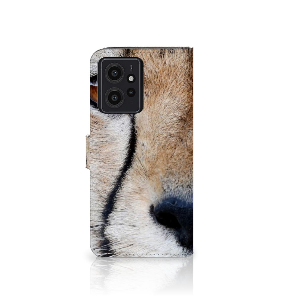Xiaomi Redmi Note 12 4G Telefoonhoesje met Pasjes Cheetah close-up design