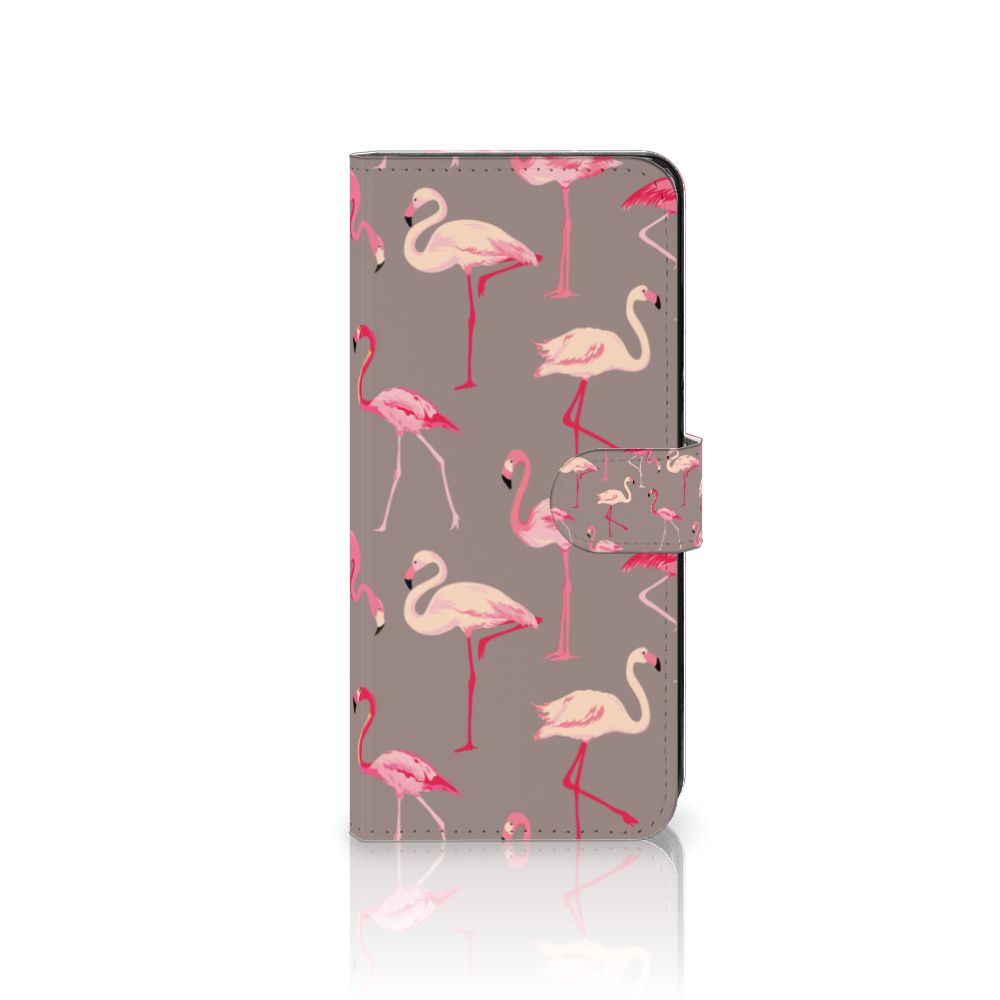 Xiaomi Redmi Note 12 4G Telefoonhoesje met Pasjes Flamingo hoesje flamingo design voorkant