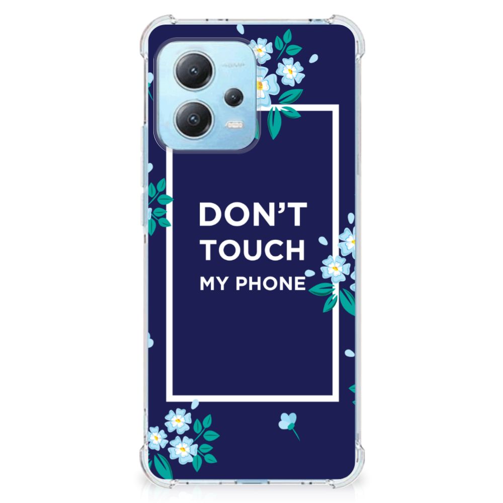 Xiaomi Redmi Note 12 5G Anti Shock Case Flowers Blue DTMP B2C Telecom