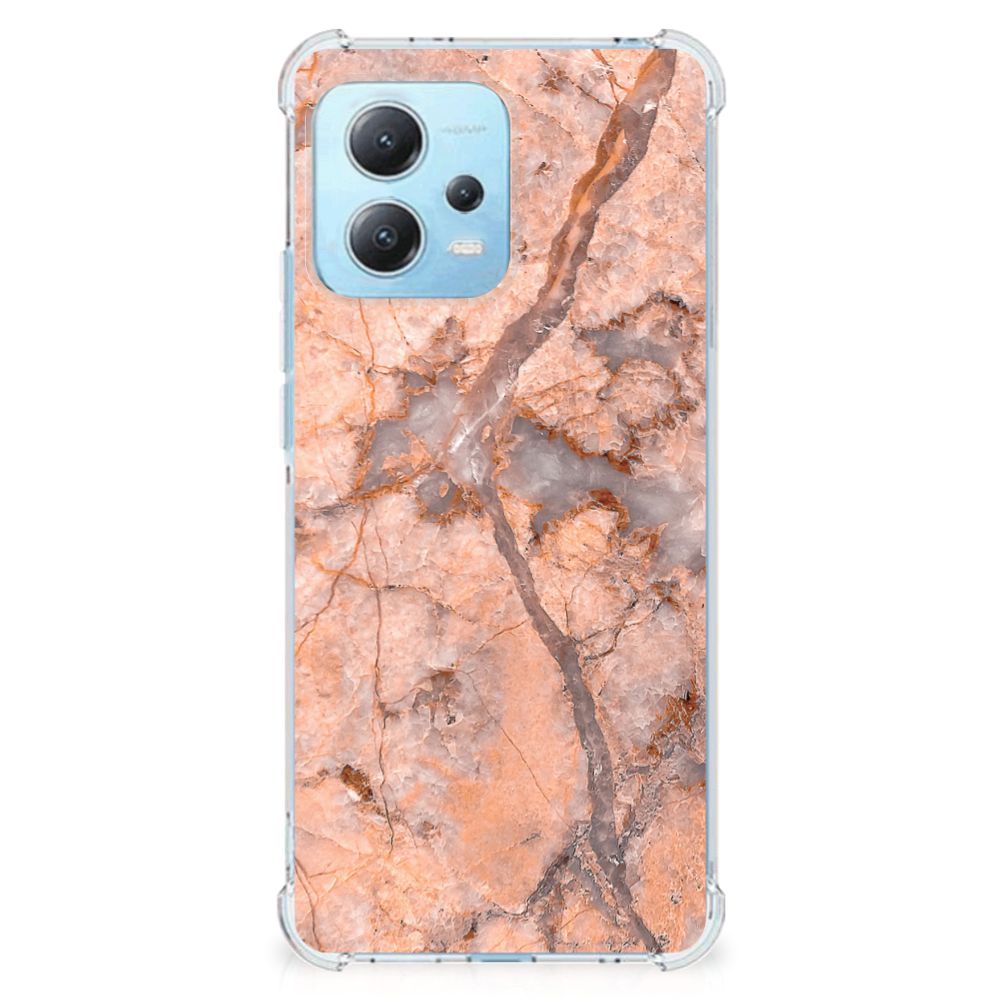 Xiaomi Redmi Note 12 5G Anti-Shock Hoesje Marmer Oranje B2C Telecom