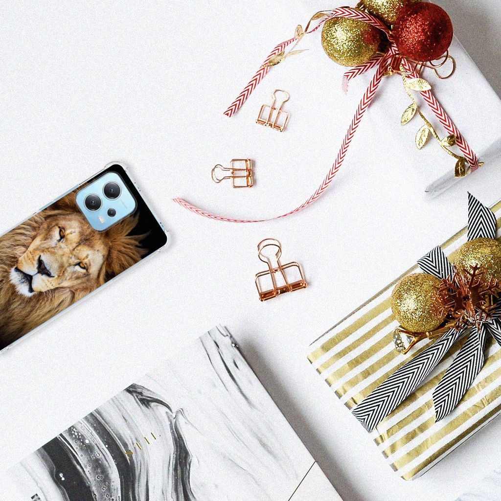 Xiaomi Redmi Note 12 5G Case Anti-shock Leeuw bovenaanzicht