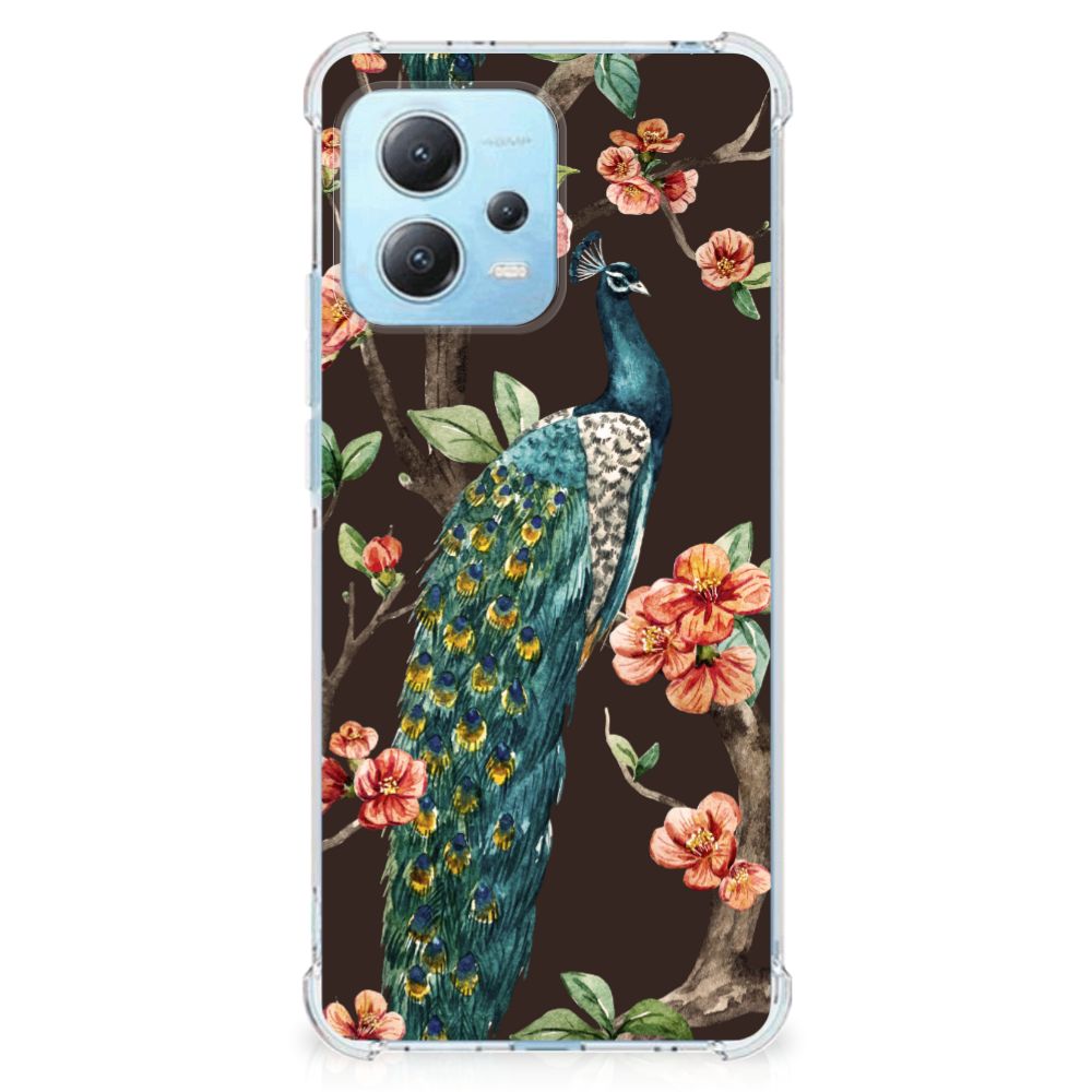 Xiaomi Redmi Note 12 5G Case Anti-shock Pauw met Bloemen B2C Telecom