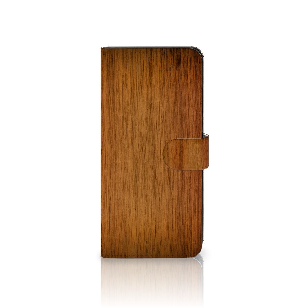 Xiaomi Redmi Note 12 5G | Poco X5 Book Style Case Donker Hout houten hoesje zijkant
