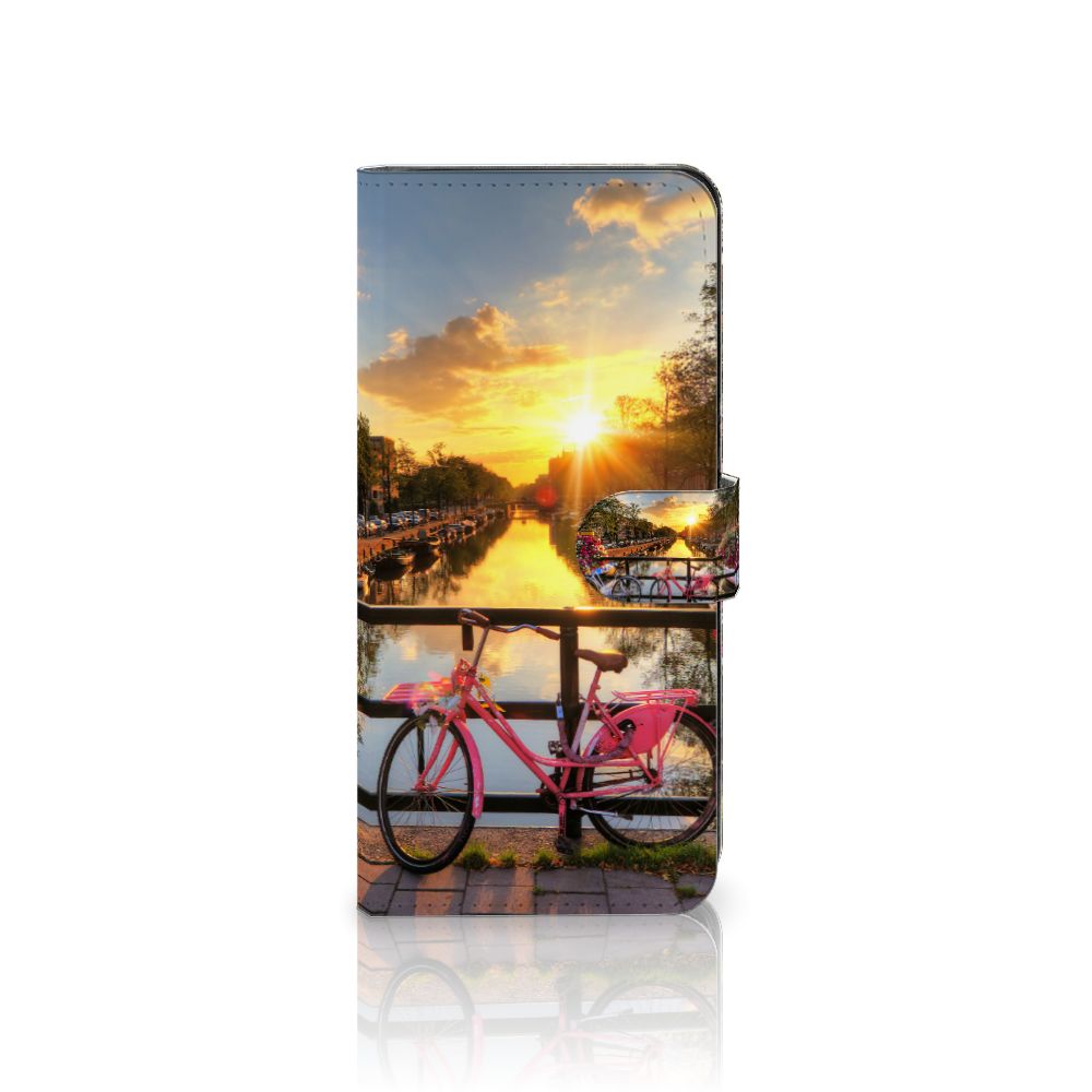 Xiaomi Redmi Note 12 5G Poco X5 Flip Cover Amsterdamse Grachten fiets zonsondergang design