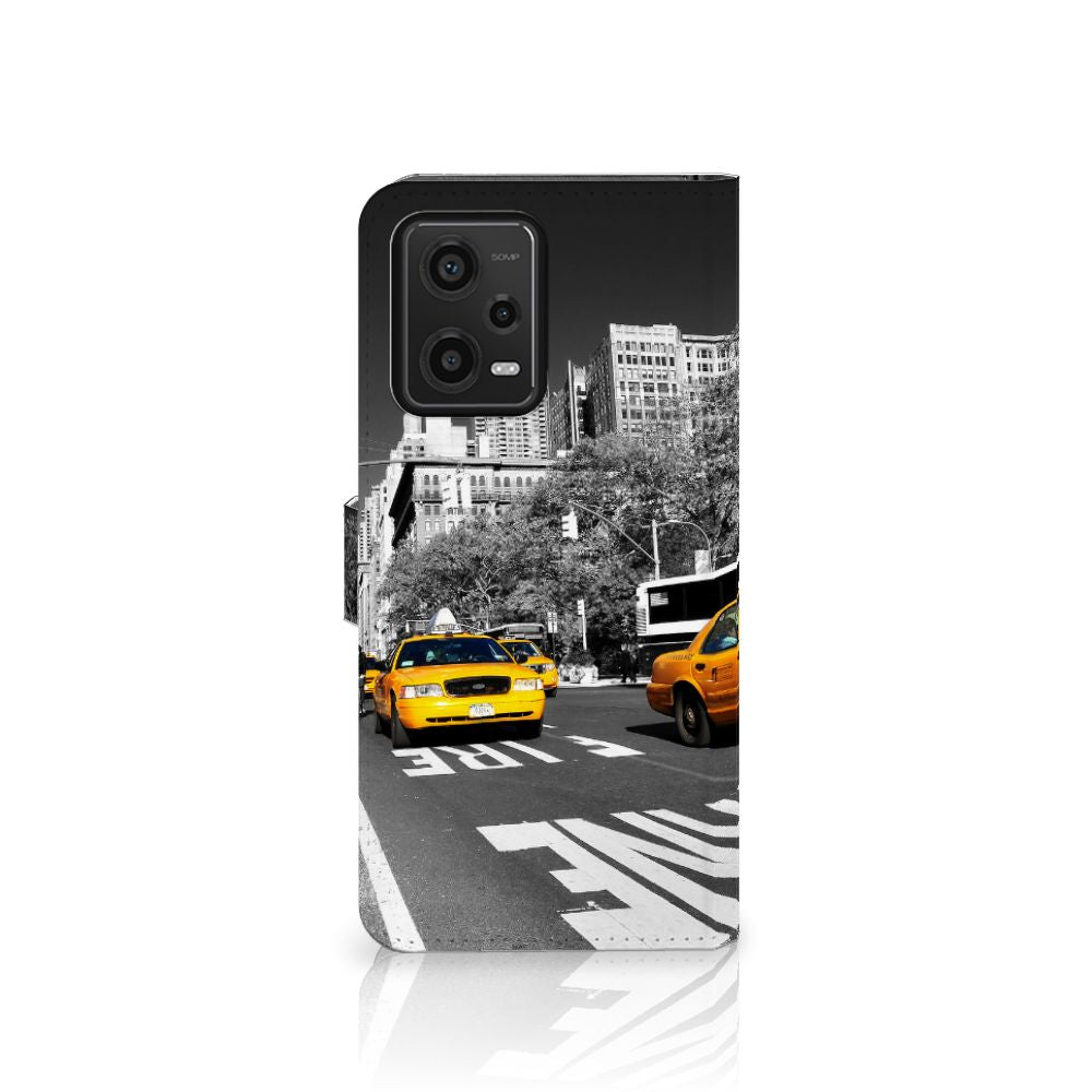 Xiaomi Redmi Note 12 5G Poco X5 Flip Cover New York Taxi voorkant